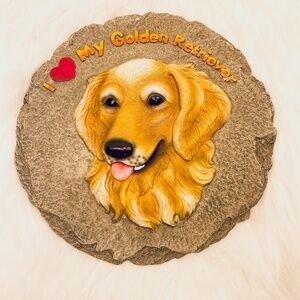 🐶 “I ❤️ My Golden Retriever” 3D Wall Plaque – Dog Lover Home Décor